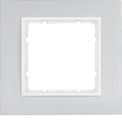 10116914 Okvir,  1-struki,  B.7, aluminij/polarna bijela mat,  aluminij eloksiran