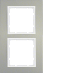 10123904 Okvir 2-struki,  B.3, aluminij/polarna bijela mat,  aluminij eloksiran