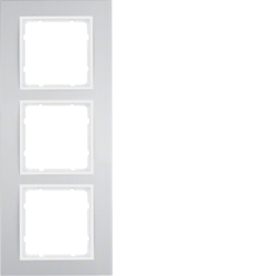 10133904 Okvir 3-struki,  B.3, aluminij/polarna bijela mat,  aluminij eloksiran