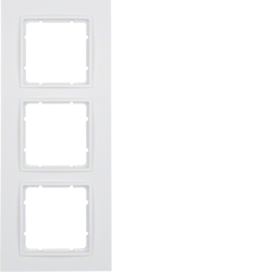 10136919 Okvir 3-struki,  B.7, polarna bijela mat,  plastika