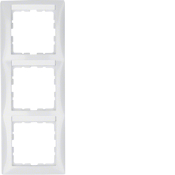10138919 Okvir,  3-struki,  S.1, sa poljem za natpis,  vertikalno,  polarna bijela sjajna