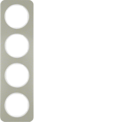 10142114 Okvir,  4-struki,  R.1, nehrđajući čelik/polarna bijela