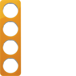 10142339 Okvir 4-struki,  R.1, akrilik narandžasta prozirna/polarna bijela sjajna