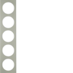 10152214 Okvir,  5-struki,  R.3, nehrđajući čelik/polarna bijela