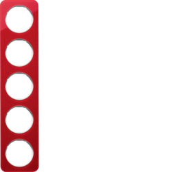 10152349 Okvir 5-struki,  R.1, akrilik crvena prozirna/polarna bijela sjajna