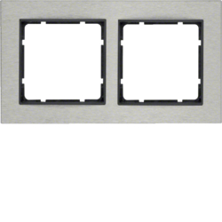 10223606 Okvir,  2-struki,  B.7, sa poljem za natpis,  horizontalno,  antracit mat,  četkani m