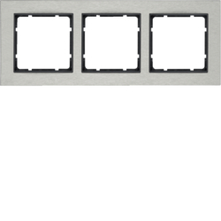10233606 Okvir,  3-struki,  B.7, horizontalno,  nehrđajući čelik /antracit mat, četkani metal