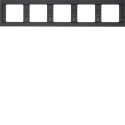 13937006 Okvir,  5-struki,  K.1, horizontalni,  antracit mat,  lakirano