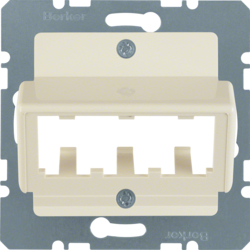 142702 Centralna ploča za 3 mini-com modula,  sistem centralnih ploča,  bijela sjajna