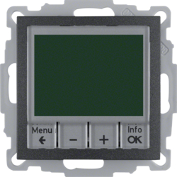 20441606 Termostat,  digitalni,  1NO,  centr.ploča,  B.3/B.7, antracit mat