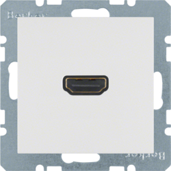 3315431909 Utičnica,  HDMI,  priključni ugao 90°, S.1/B.3/B.7, polarna bijela mat,  plastika