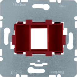 454001 Montažna ploča,  1-struka,  sa crvenim nosačem za modularne džekove com-tech