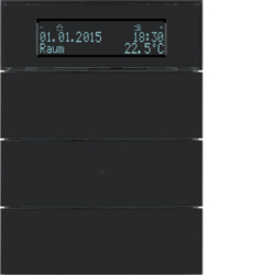 75663592 B.IQ dodirni senzor,  3-struki,  sa termostatom i displejem,  stalko,  crna