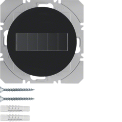 85655131 KNX-radioemiter,  zidni,  1-struki,  ravni,  solarni,  quicklink,  R.1/R.3, crna sjaj