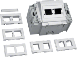G35169010 Ugradbena kutija,  za podatkovne utičnice,  Keystone,  BRN,  C-profil,  bijela
