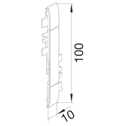 Crtež proizvoda Međuokvir ukrasnog okvira, PC/ABS bezhalogeni, poklopac 100mm ABS