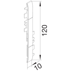 Crtež proizvoda Međuokvir ukrasnog okvira, PC/ABS bezhalogeni, poklopac 120mm ABS