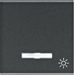 WL6123 Tipka sa simbolom "svjetlo" i indikacijom,  crna