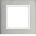 10113609 Okvir,  1-struki,  B.7, nehrđajući čelik,  polarna bijela,  četkani metal