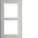 10123609 Okvir 2-struki,  B.3, nehrđajući čelik/polarna bijela mat,  četkani metal