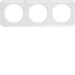 10132179 Okvir,  3-struki,  R.1, sa poljem za natpis,  horizontalno,  polarna bijela sjajna