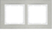 10223609 Okvir,  2-struki,  B.7, sa poljem za natpis,  horizontalno,  p.bijela mat,  četkani m