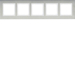 10253609 Okvir,  5-struki,  B.7, horizontalno,  nehrđajući čelik/p.bijela mat,  četkani metal
