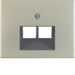 14097004 Centralna ploča za 2-struku UAE utičnicu,  K.5, nehrđajući čelik
