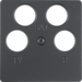 14841606 Centralna ploča za antentsku utičnicu,  sa 4 rupe,  (Ankaro), antracit mat