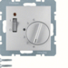 20301404 Termostat,  1NC,  sa prekidačem,  centralnom pločom i LED sig,  B.7, aluminij mat