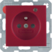 6765091915 Utičnica,  sa štiftom,  kontrolnim LED,  zaštitom za djecu,  S.1/B.3/B.7, crvena