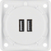 926002509 USB utičnica,  punjač, 230V,  1930/R.Classic,  polarna bijela mat