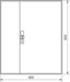 Crtež proizvoda Sekcioni ormar IP44, prazan sa vratima, visina ormara 950 mm čelik