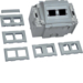 G3516LAN Ugradbena kutija,  za podatkovne utičnice,  Keystone,  BRN,  C-profil,  aluminij